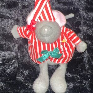 Hallmark Night Before Christmas Papa Mouse vintage 1985 plush 7" GUC